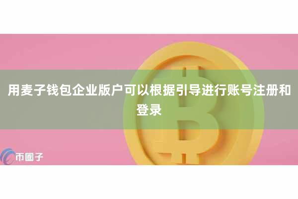 用麦子钱包企业版户可以根据引导进行账号注册和登录