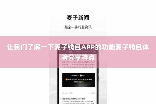 让我们了解一下麦子钱包APP的功能麦子钱包体验分享特点